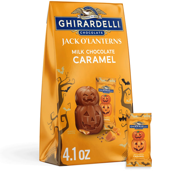 GHIRARDELLI Milk Chocolate Caramel Jack O' Lanterns · Caramelos · 116 g · bolsa