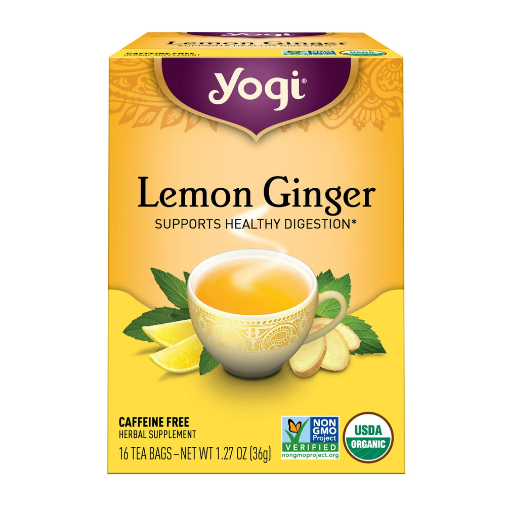 Yogi Lemon Ginger Caffeine-Free · Té · 16 pzas