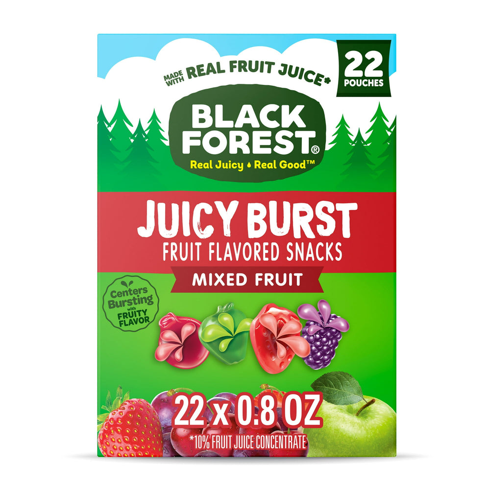 Black Forest Juicy Burst Fruit Mixed Fruit · Caramelos · 22 pzas de 23 g