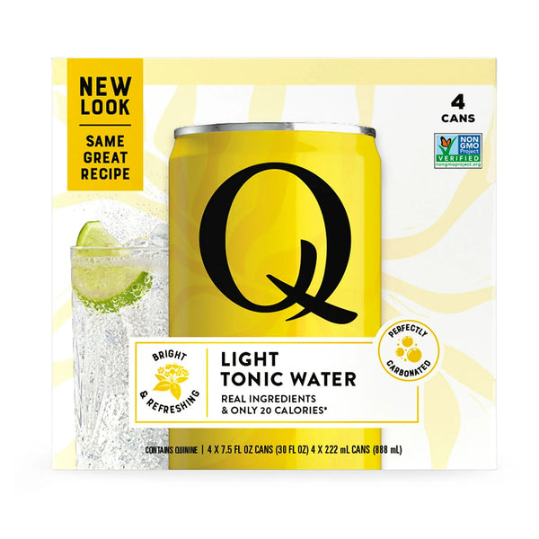 Q Mixers Light Tonic Water Zero · Bebida · 4 pack de 222 ml