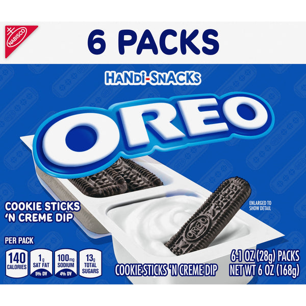 Handi-Snacks OREO Cookie Sticks 'N Creme Dip Packs 6 · Galletas