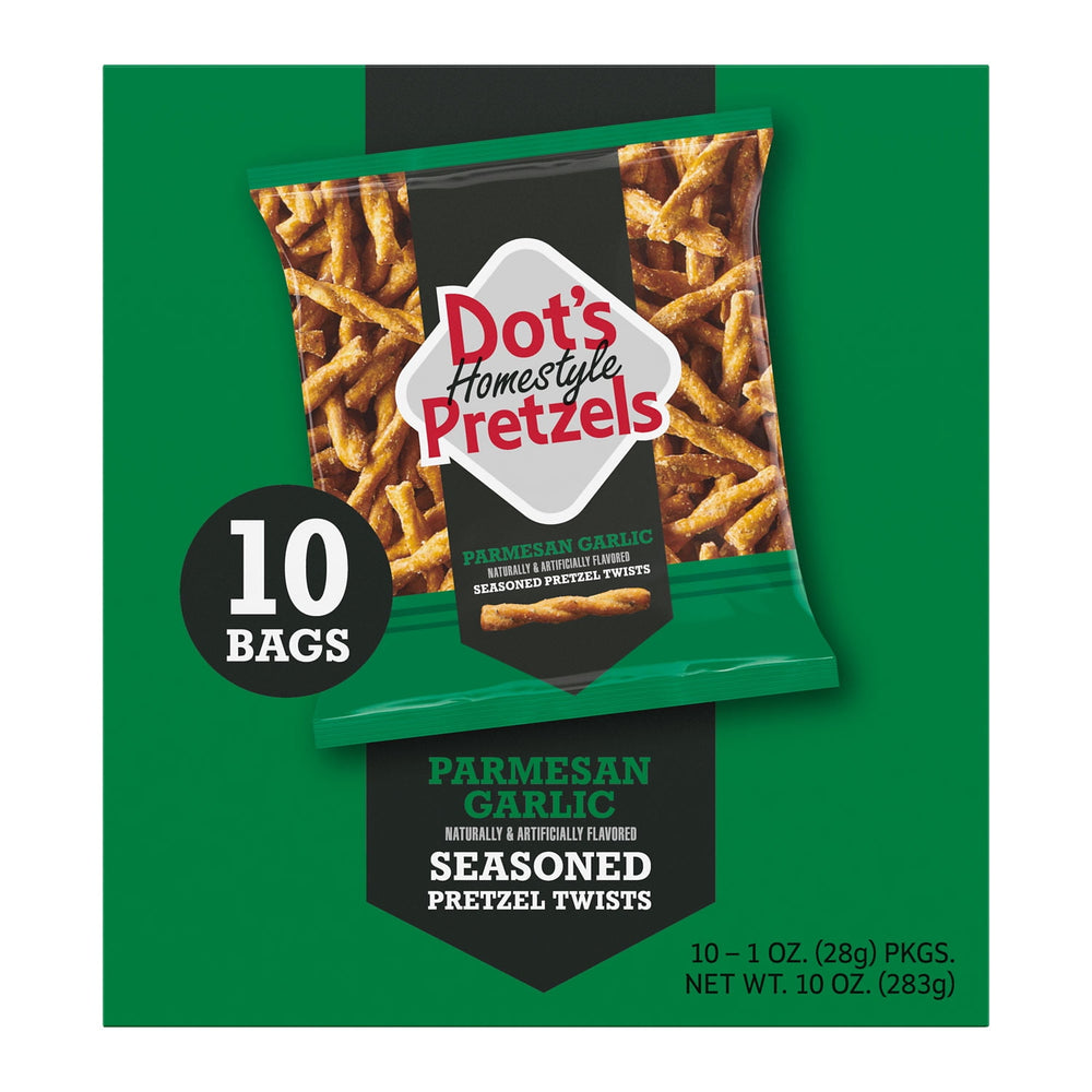 DOT'S Homestyle Parmesan Garlic Seasoned Pretzel Twists · Pretzels · 10 pzas de 28 g