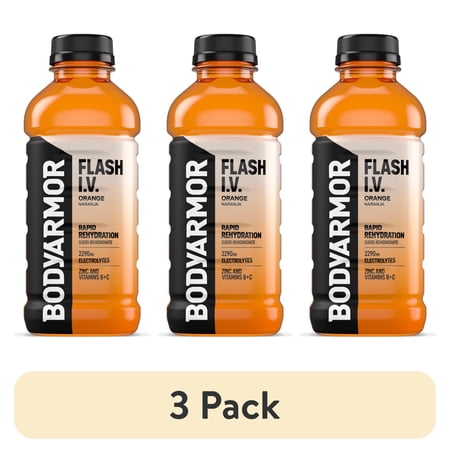 BODYARMOR Flash I.V. Orange · Bebida · 3 botellas de 591 ml
