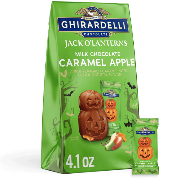 GHIRARDELLI Milk Chocolate Caramel Apple Jack O' Lanterns · Caramelos · 116 g · bolsa