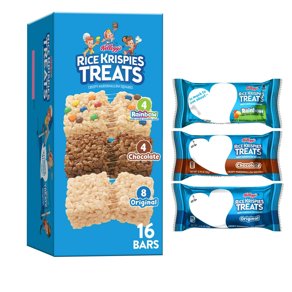 Rice Krispies Treats Variety Pack Marshmallow Squares · Malvaviscos · 16 pzas · 343 g