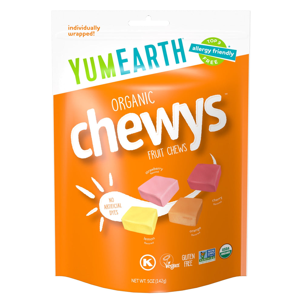YumEarth Organic Chewys sabores surtidos sin gluten · Gomitas · 142 g · bolsa