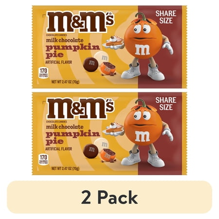 M&M'S Pumpkin Pie Milk Chocolate · Caramelos · 2 pack de 70 g · tamaño para compartir