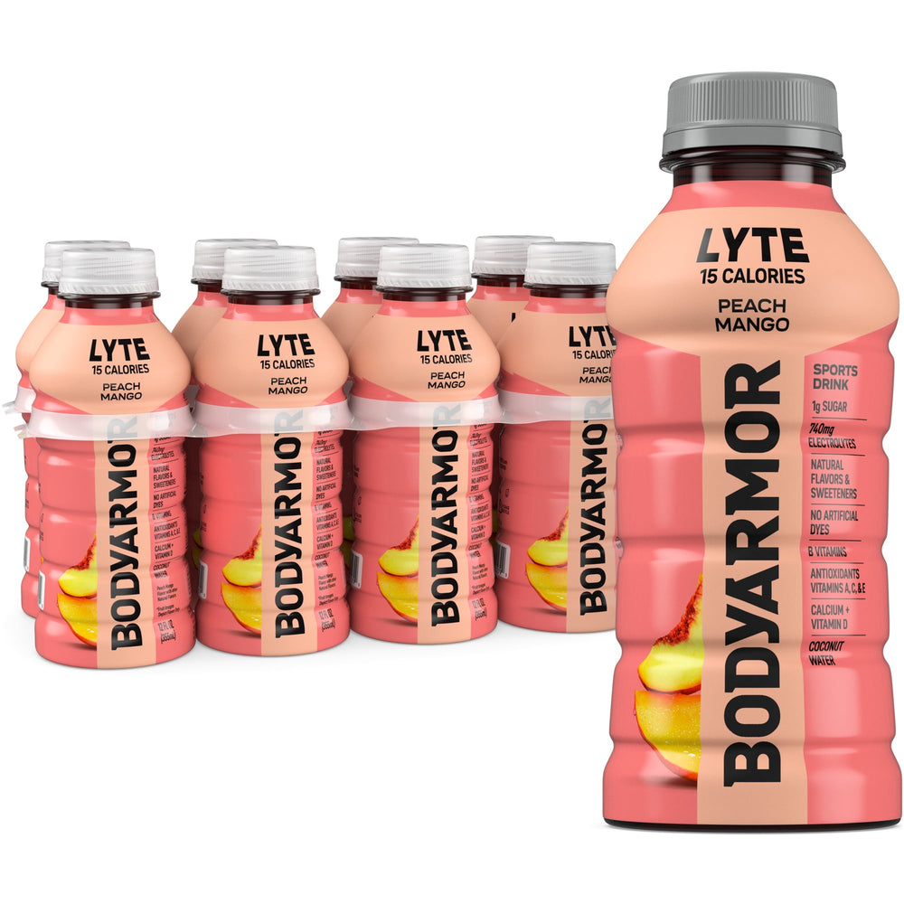 BODYARMOR Lyte Peach Mango · Bebida · 8 botellas de 355 ml