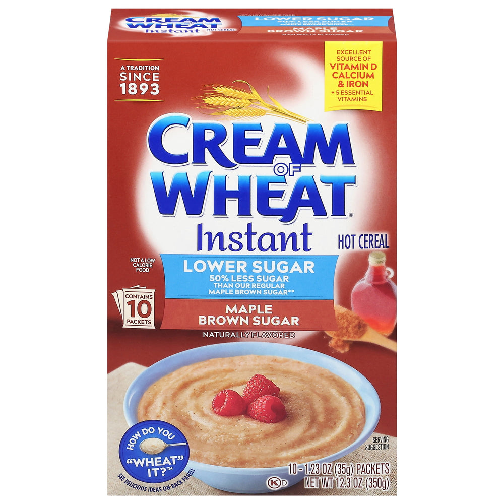 Cream of Wheat Instant Maple Brown Sugar Lower Sugar · Cereal · 35 g · caja