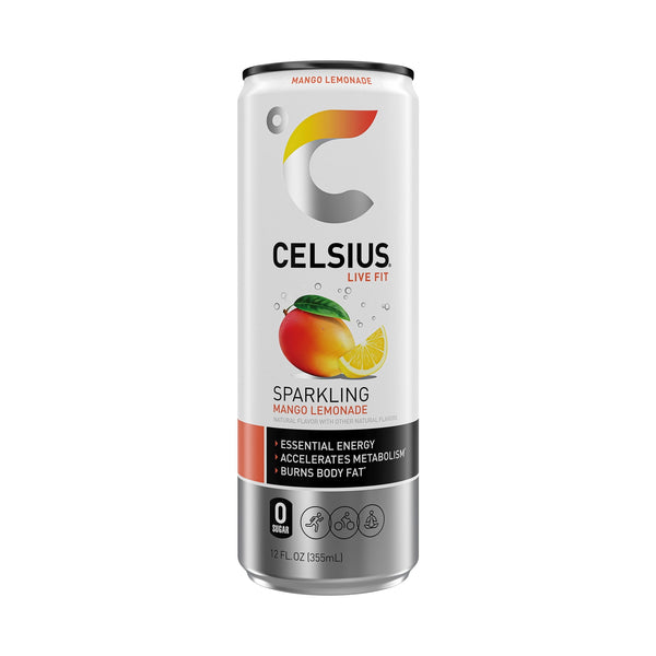 CELSIUS Sparkling Mango Lemonade Functional · Bebida energética · 355 ml · lata