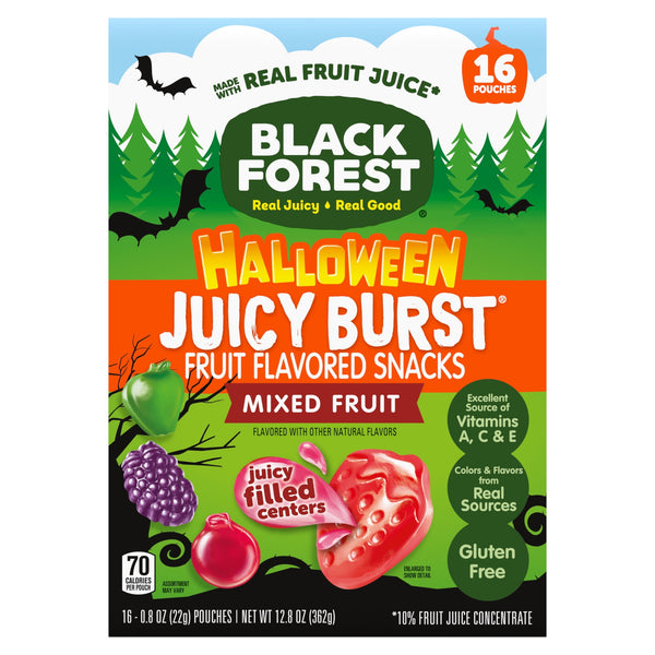 Black Forest Halloween Juicy Burst Fruit Mixed Fruit · Bebida · 16 pzas · 363 g