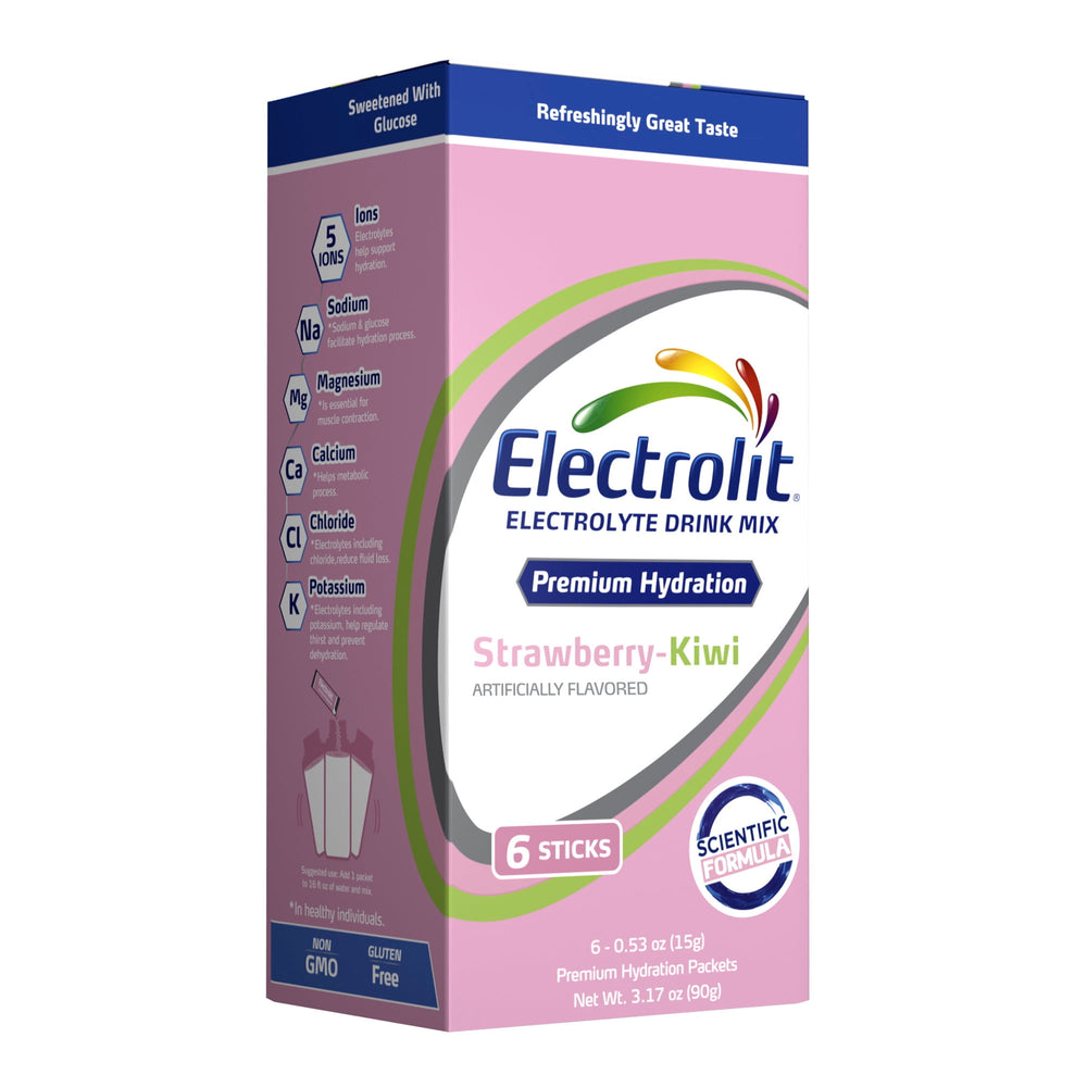 Electrolit Hydration Powder Strawberry-Kiwi · Polvo para agua · 6 pzas de 15 g