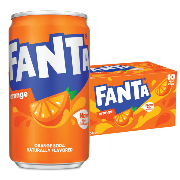 Fanta Orange Mini · Refresco · 10 latas de 222 ml