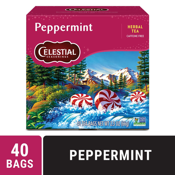 Celestial Seasonings Peppermint Caffeine-Free Herbal Tea · Salsa y sazonador · 40 pzas