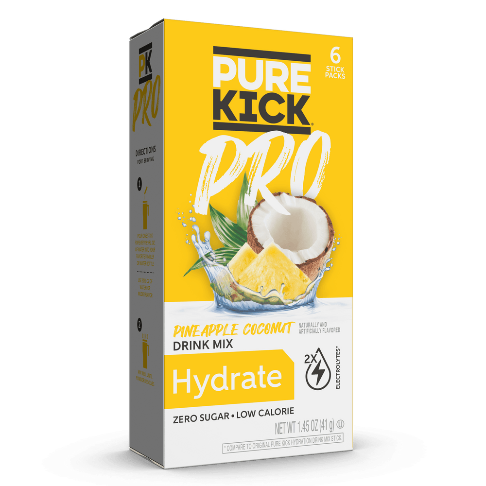 Pure Kick Pro Pineapple Coconut Hydration · Polvo para agua · 6 pzas