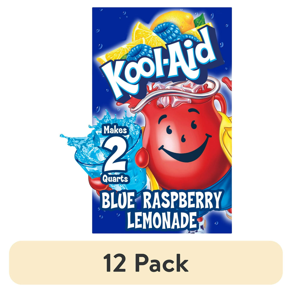 Kool-Aid Unsweetened Blue Raspberry Lemonade · Polvo para agua · 12 pack de 6 g
