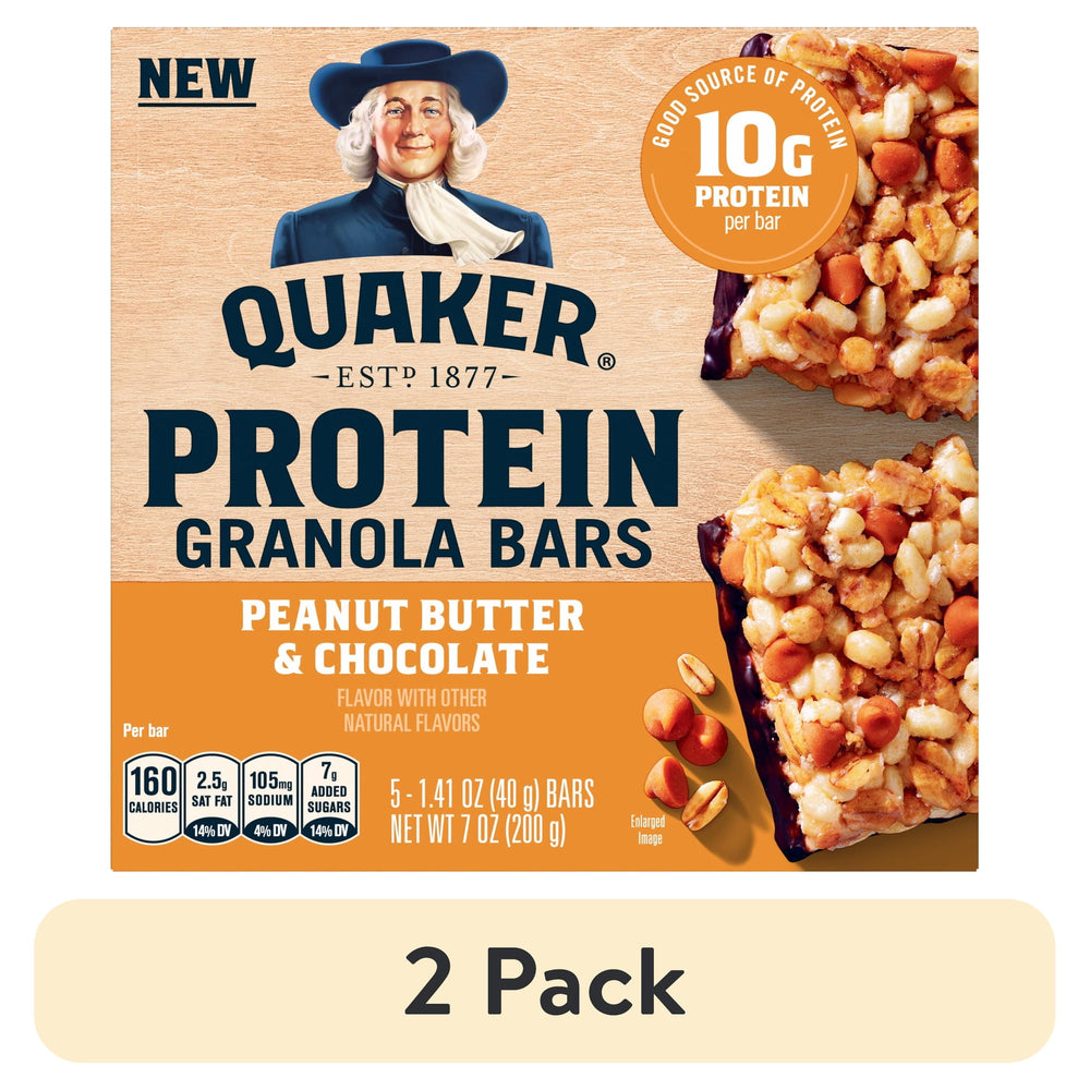 Quaker Peanut Butter & Chocolate Protein · Barras · 2 pack