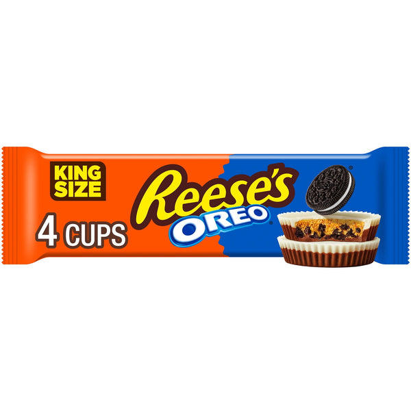 Reese's OREO Milk Chocolate and White Creme Peanut Butter · Galletas · 79 g · vasos · tamaño king