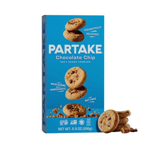Partake Foods Chocolate Chip Vegan Gluten-Free · Galletas · 156 g