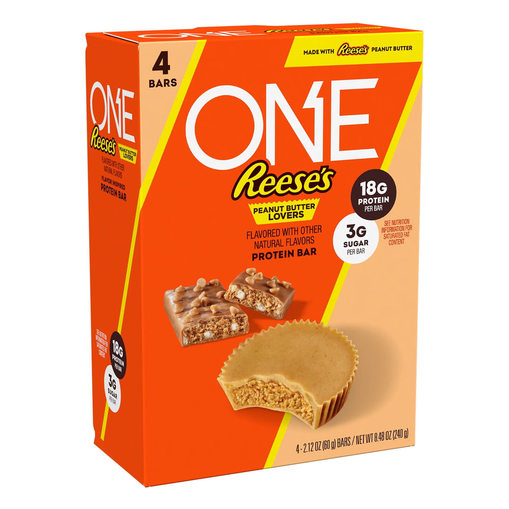 ONE Brands x Reeses Peanut Butter Lovers Protein Bar · Barras · 4 pack de 18 g