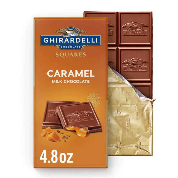 GHIRARDELLI Caramel Milk Chocolate SQUARES Bar · Caramelos · 136 g