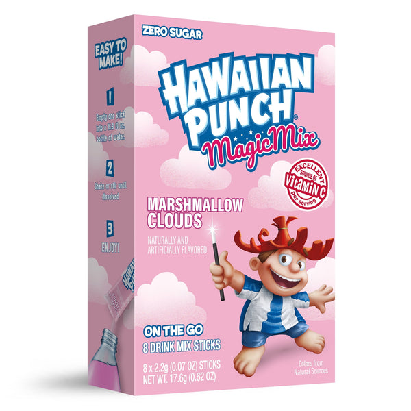 Hawaiian Punch Marshmallow Clouds Zero Sugar Powder 8 Sticks · Polvo para agua · 8 barras