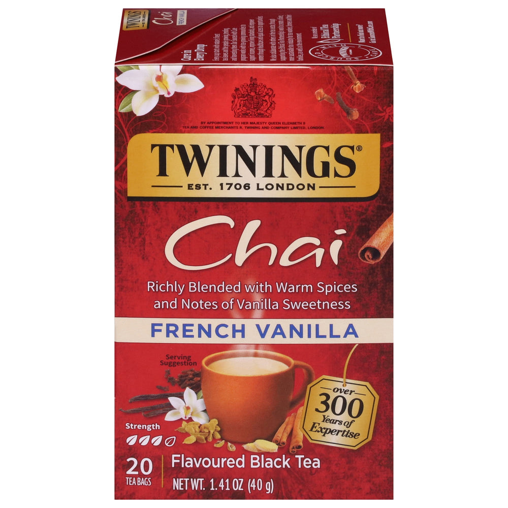 Twinings French Vanilla Chai Black Tea Bags Naturally · Té · 20 pzas
