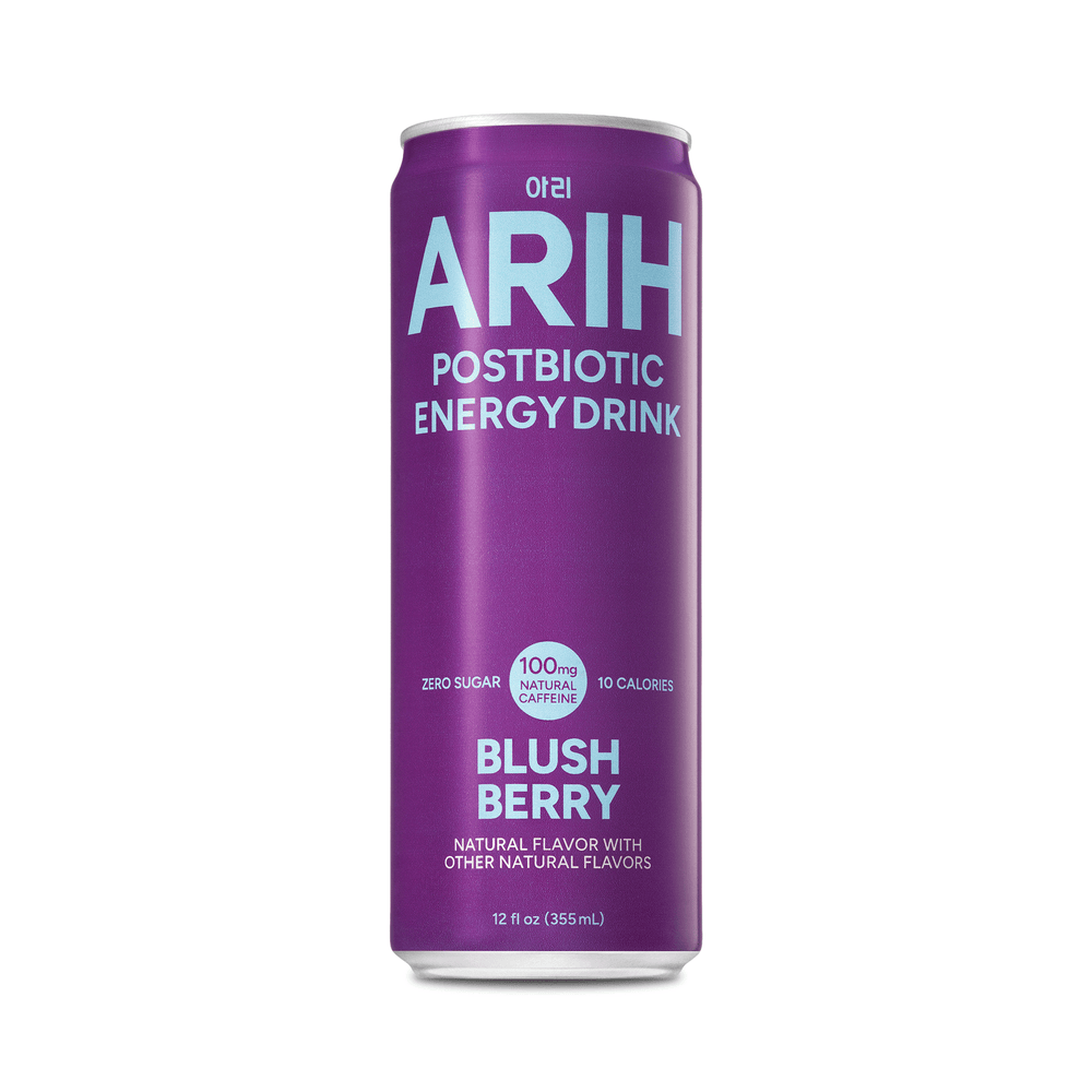 ARIH Postbiotic Blush Berry Zero Sugar · Bebida energética · 355 ml