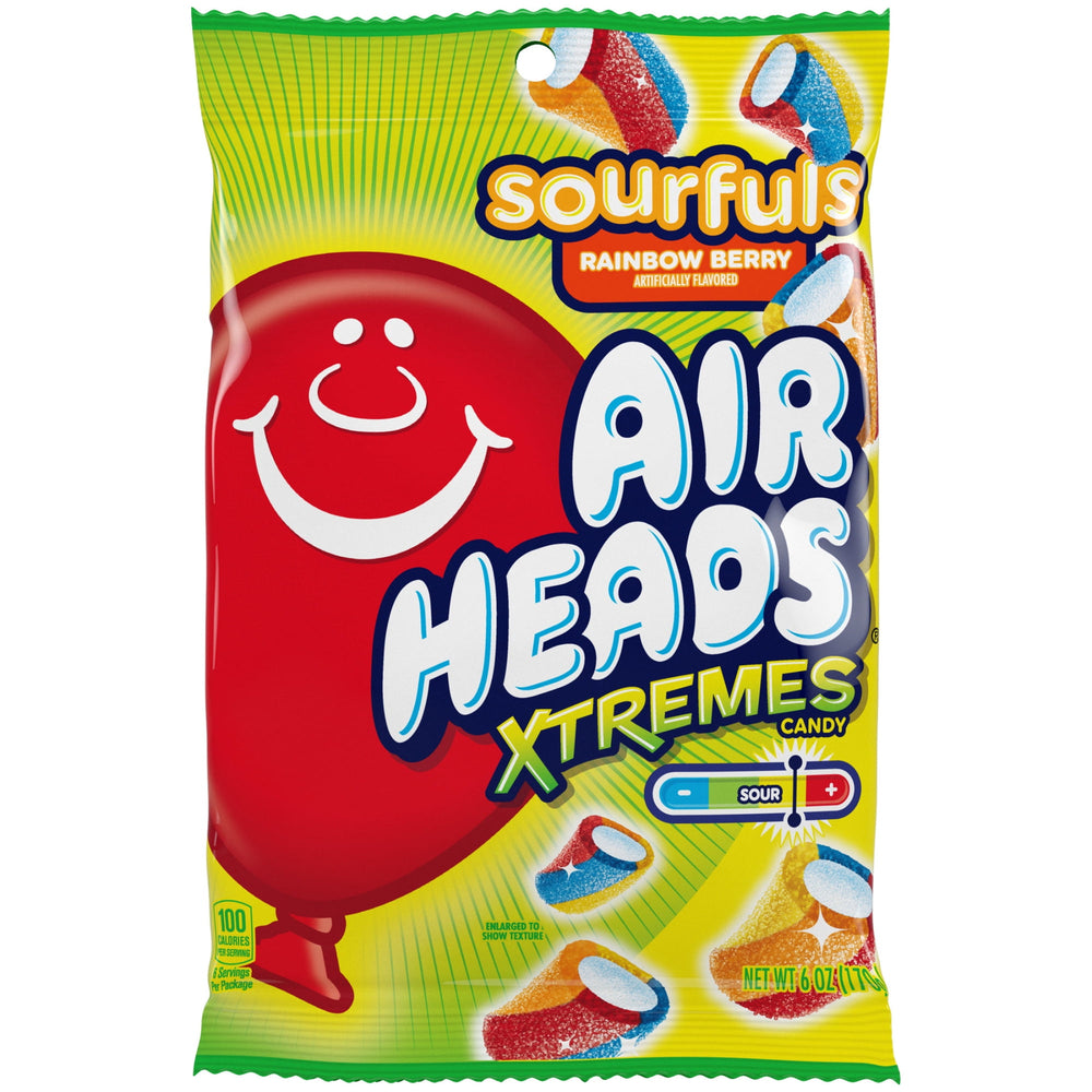 Airheads Xtremes Sourfuls Rainbow Berry Soft · Caramelos · 170 g