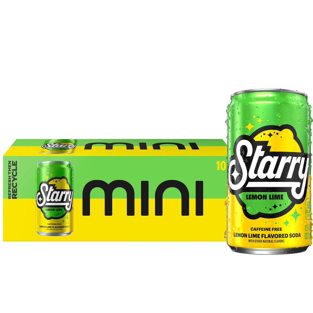 Starry Lemon Lime Mini · Refresco · 10 latas de 222 ml