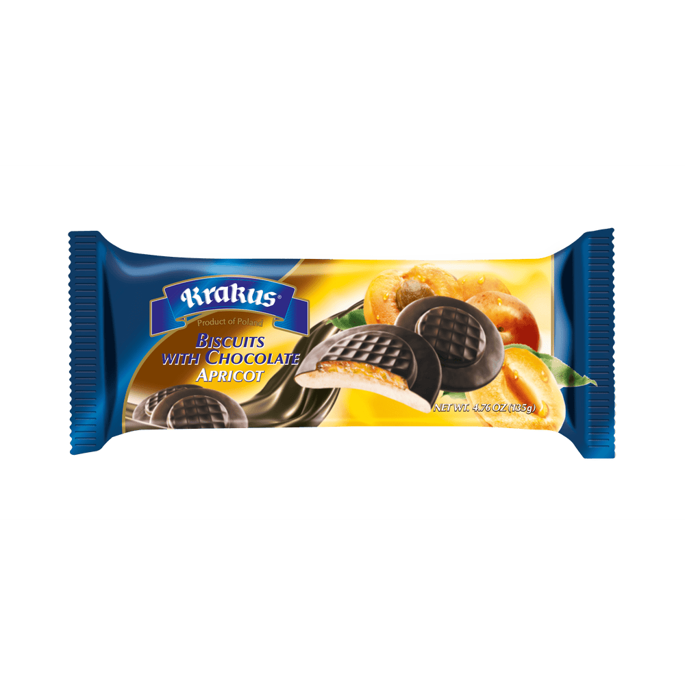 Krakus Chocolate Covered Apricot · Galletas · 3 pack de 135 g