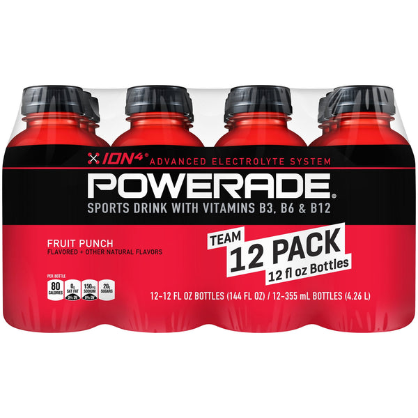 POWERADE Fruit Punch · Bebida · 12 botellas de 355 ml