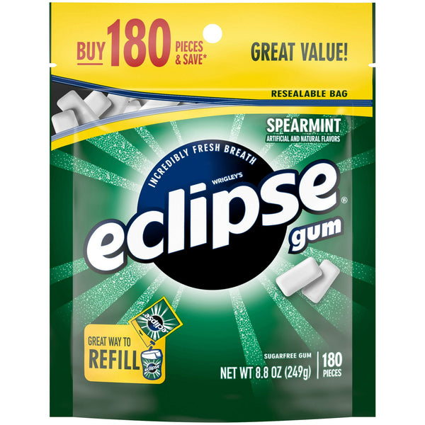 Eclipse Spearmint Sugar Free · Chicles y mentas · 180 pzas
