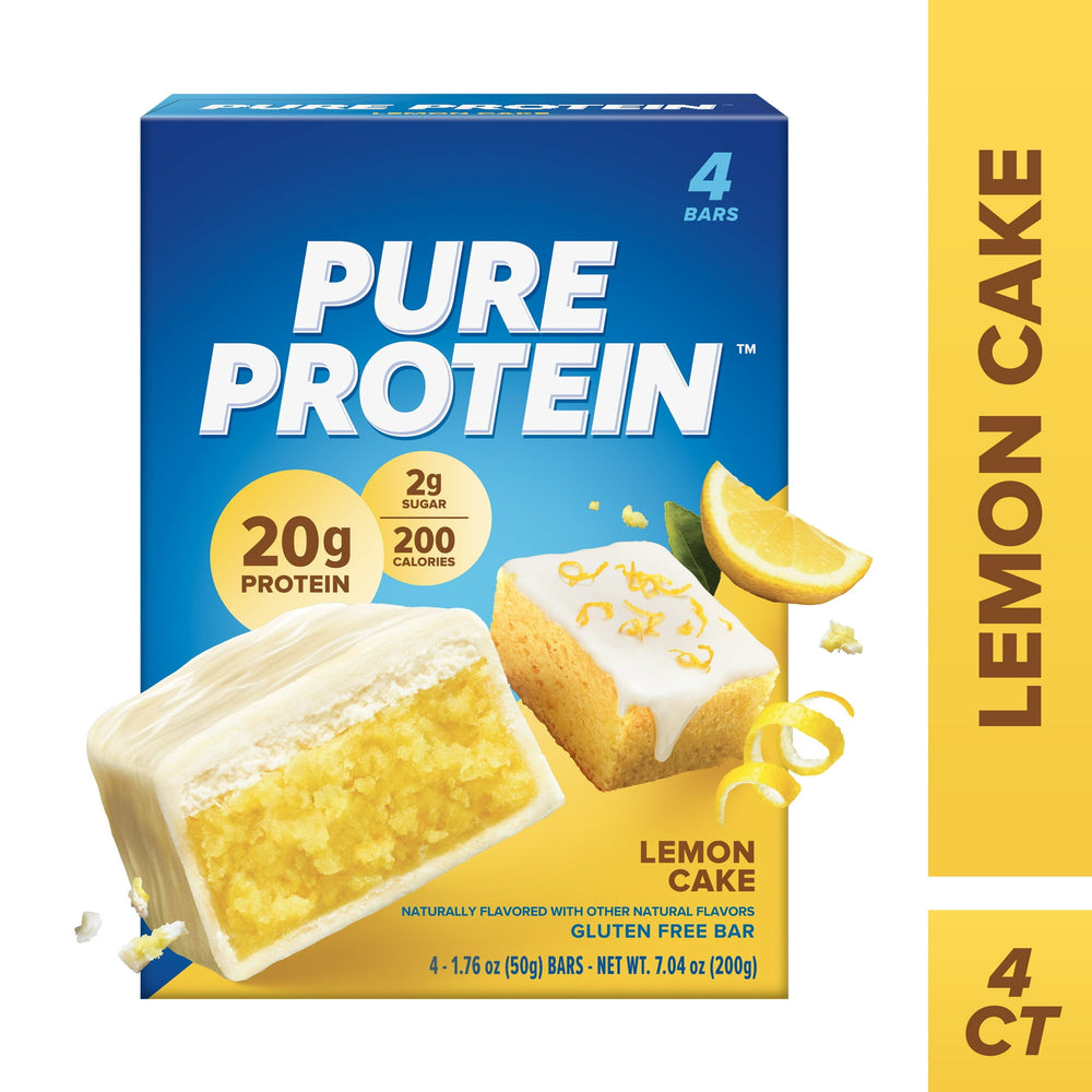 Pure Protein Lemon Cake sin gluten · Barra de proteína · 4 pzas de 50 g