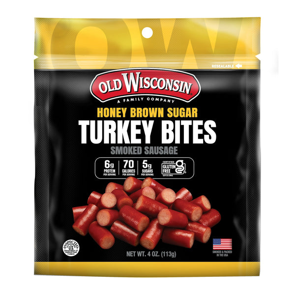Old Wisconsin Honey Turkey Sausage sin gluten · Carne seca · 113 g · bolsa