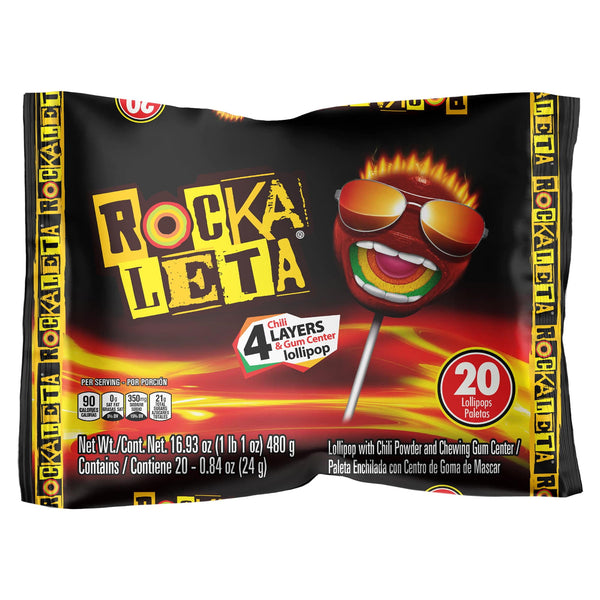Sonric's Rockaleta Mexican Lollipop with Center · Caramelos · 20 pzas