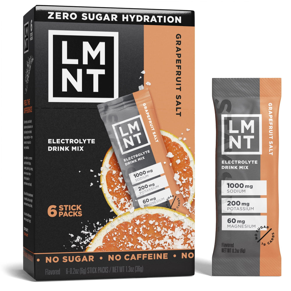 LMNT Zero Sugar Grapefruit · Polvo para agua · 6 pzas