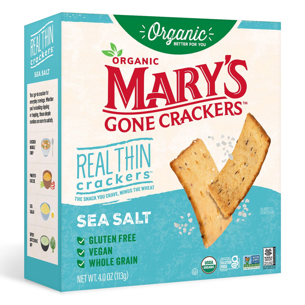Mary’s Gone Real Thin Organic Sea Salt sin gluten · Galletas saladas · 113 g