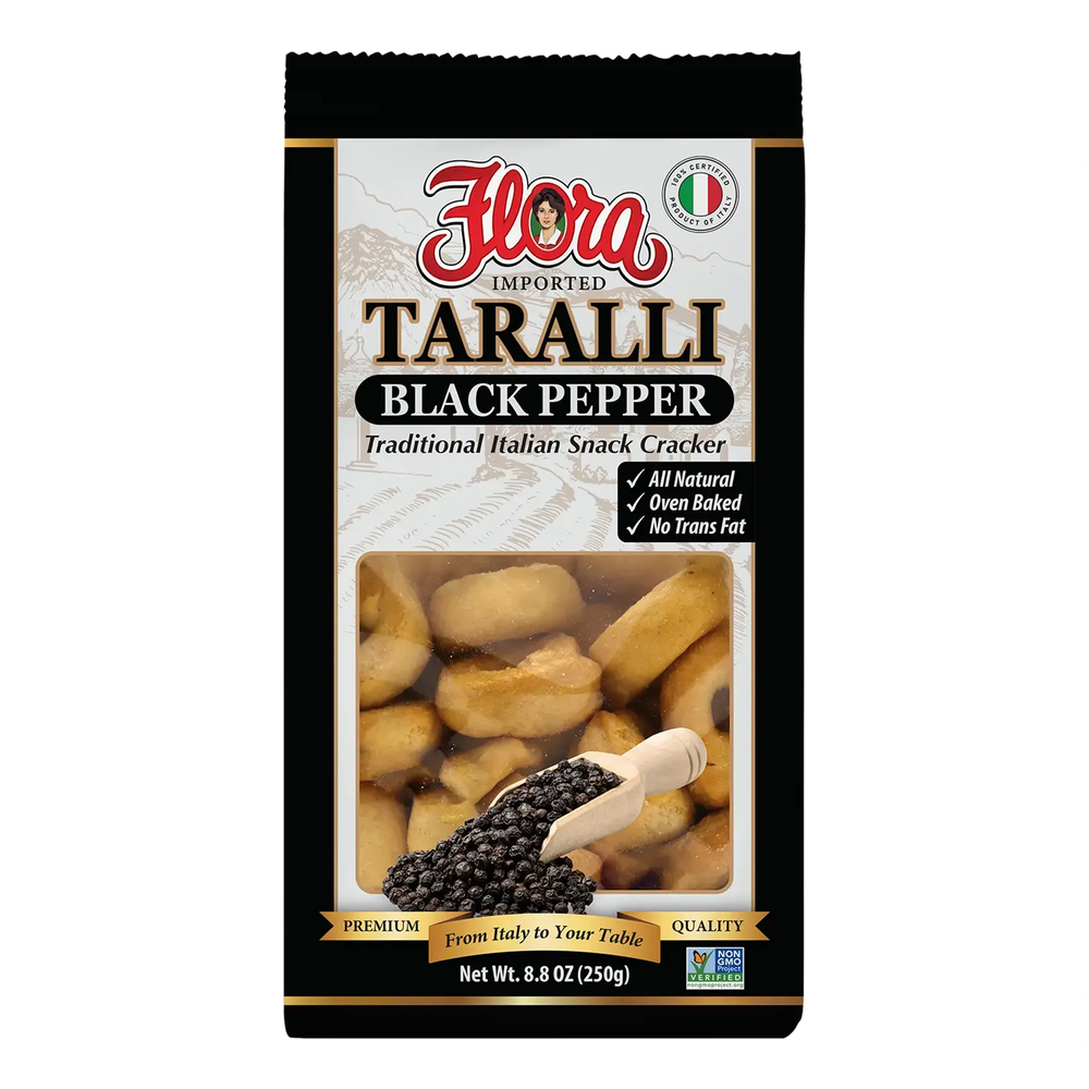 Black Pepper Taralli · Galletas saladas