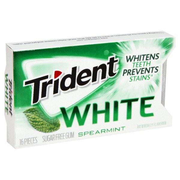 Trident White Spearmint 16-Piece Sugar Free · Chicles y mentas · 9 pzas