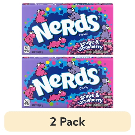 NERDS Grape and Strawberry · Caramelos · 2 pack de 142 g