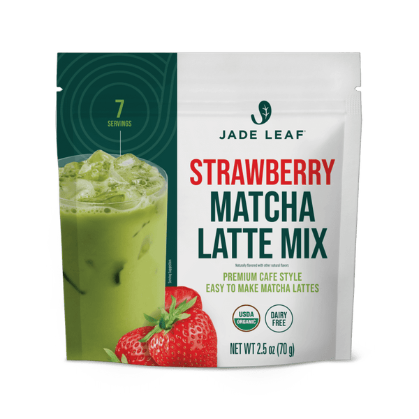 Jade Leaf Organic Strawberry Matcha Latte Mix Dairy-Free · Café y cremas · 71 g · sobre