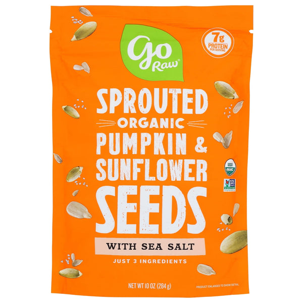 Go Raw Organic Sprouted Pumpkin & Sunflower Seeds Sea Salt · Nueces · 7 g · bolsa