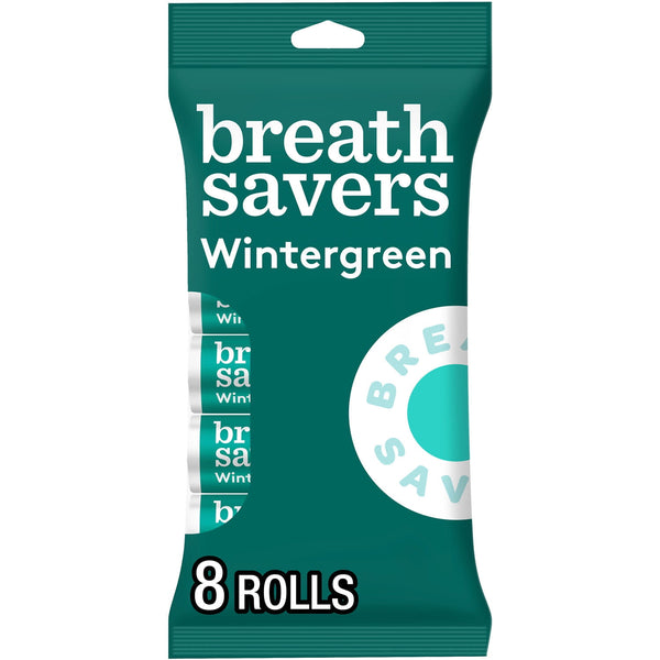 Breath Savers Wintergreen Rolls Sugar Free · Chicles y mentas · 8 pzas de 21 g