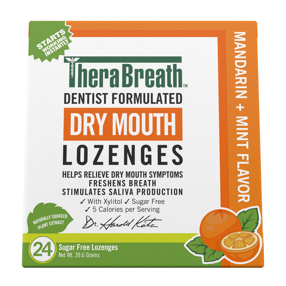 TheraBreath Dry Mouth Dentist Formulated Lozenges Sugar-Free · Chicles y mentas · 24 pzas