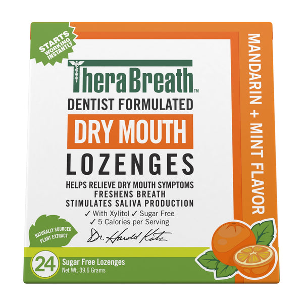 TheraBreath Dry Mouth Dentist Formulated Lozenges Sugar-Free · Chicles y mentas · 24 pzas