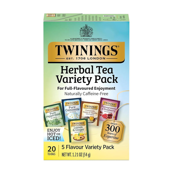 Twinings Herbal Tea Bags Variety Pack 4 Caffeine Free · Té · 20 pzas