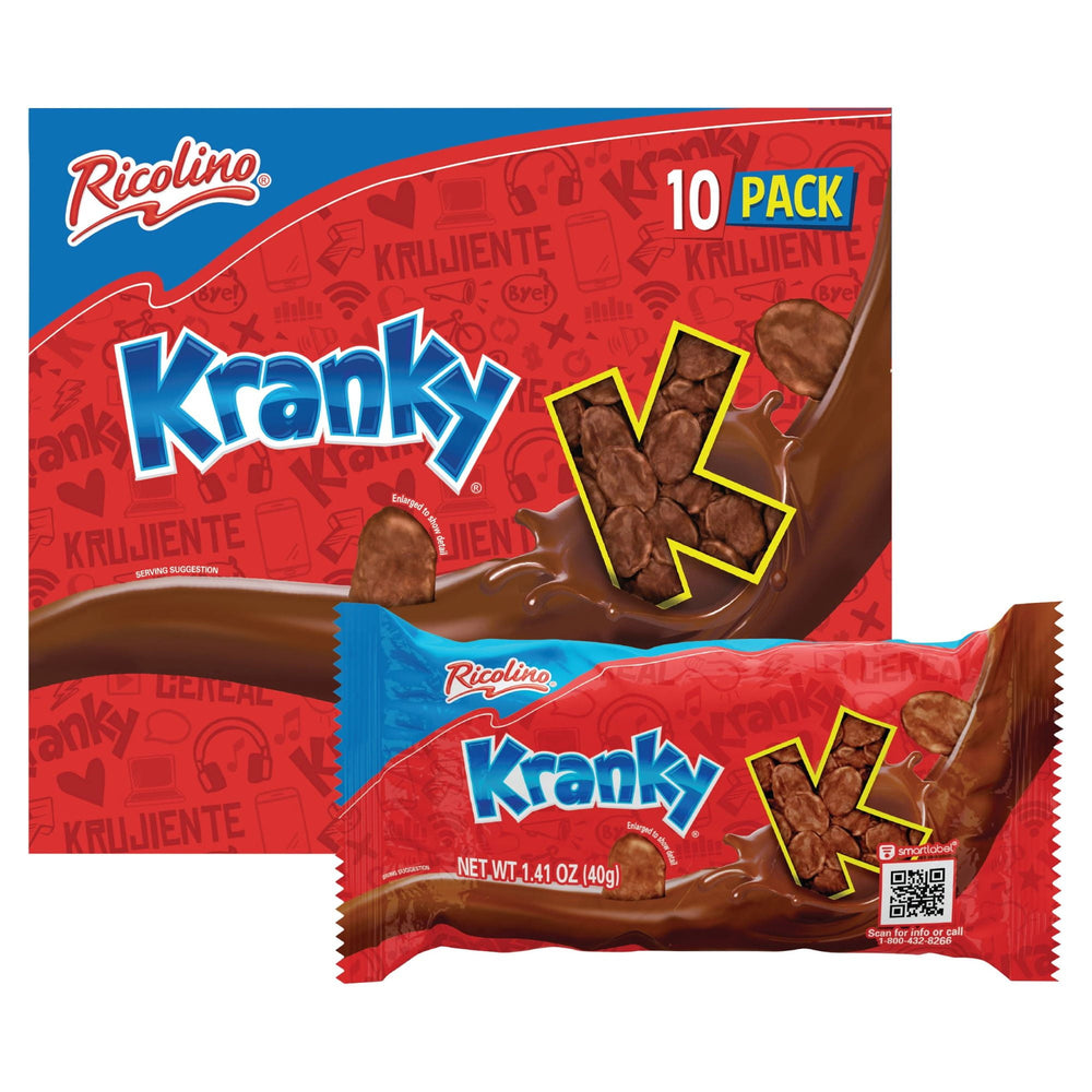 Ricolino Kranky Chocolate Covered Cornflakes · Caramelos · 10 pzas de 40 g