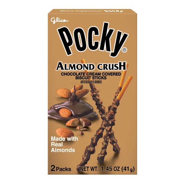 Glico Pocky Chocolate Almond Crush Covered Biscuit Sticks · Galletas · 41 g
