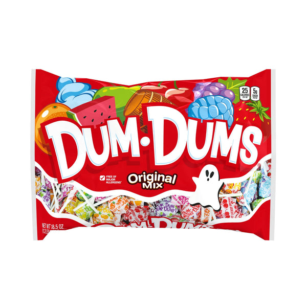 Dum Dums Original Mix Halloween Assorted & Suckers · Caramelos · 524 g · bolsa